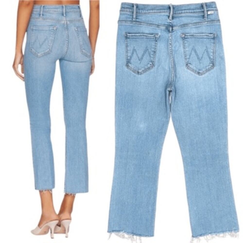Mother Womens 28 The Hustler Ankle Fray Denim Jeans Closet Staple Minimalist